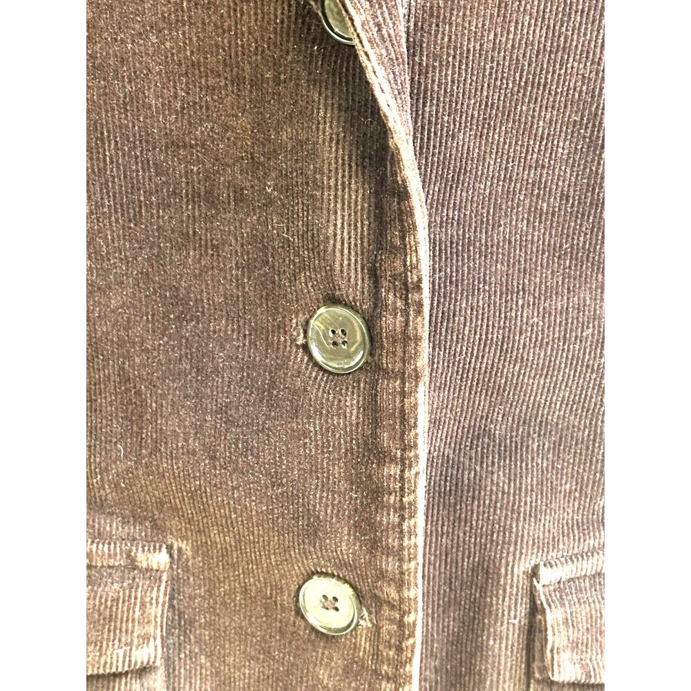 Lands End Brown Casual Corduroy Jacket Button Down Pockets Women's Size Medium - Picture 3 of 13